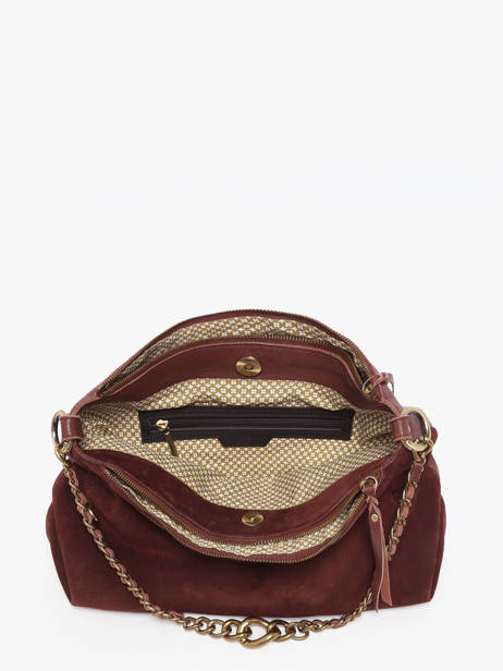 Cross Body Tas Vintage Leder Mila louise Bruin vintage 3822VC ander zicht 2